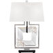 Forever Eva 28.25 inch 7.00 watt Polished Chrome Table Lamp Portable Light in Black Rope, Black Rope