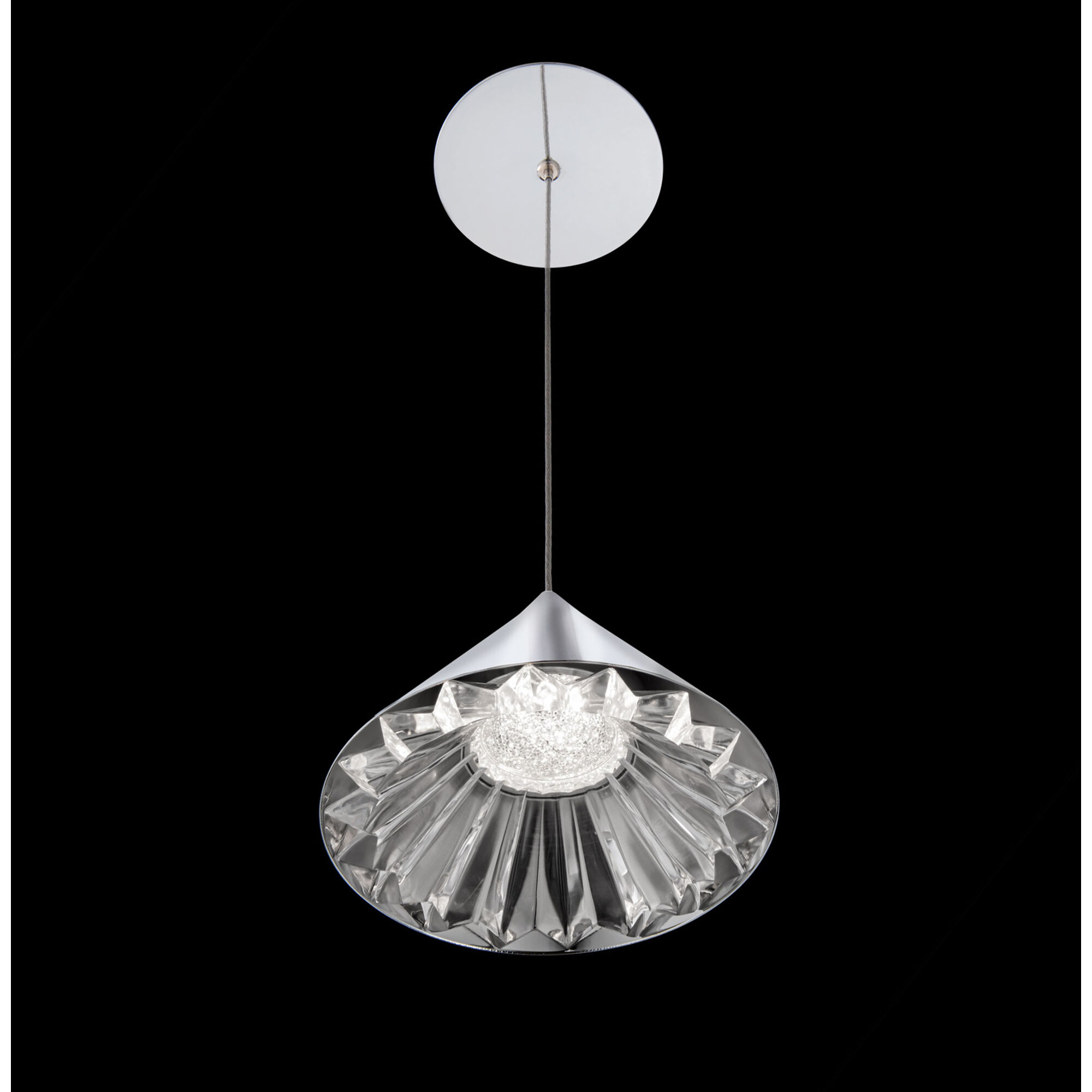 Primrose LED 8 inch Chrome Mini Pendant Ceiling Light in Polished Chrome, Beyond
