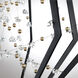 Forever Eternity LED 65 inch Black Pendant Ceiling Light in Clear Radiance Crystal and Gold Pearl