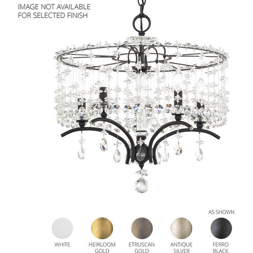 Bella Rose 5 Light White Chandelier Ceiling Light in Radiance