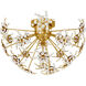 Esteracae 3 Light Heirloom Gold Semi-Flush Mount Ceiling Light in Radiance