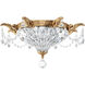 Milano 2 Light French Gold Flush Mount Ceiling Light in Heritage