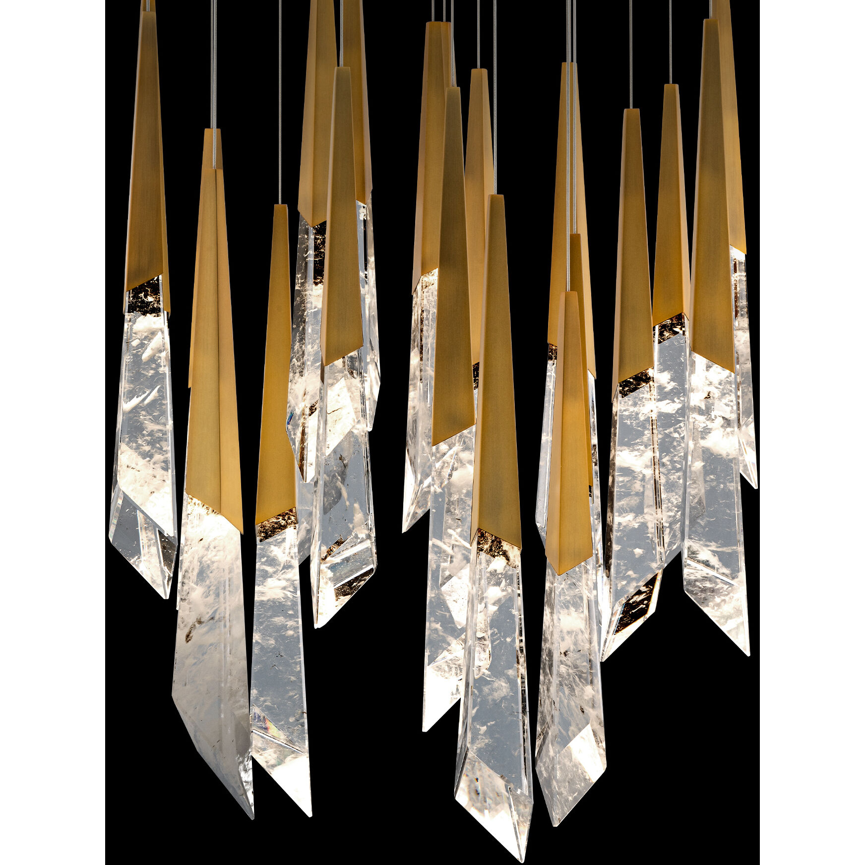 Beyond Solitude LED 26 inch Aged Brass Multi-Light Pendant Ceiling Light, Round Canopy