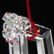 Forever Eva LED 3.75 inch Polished Chrome Pendant Ceiling Light in Red Rope, Red Rope