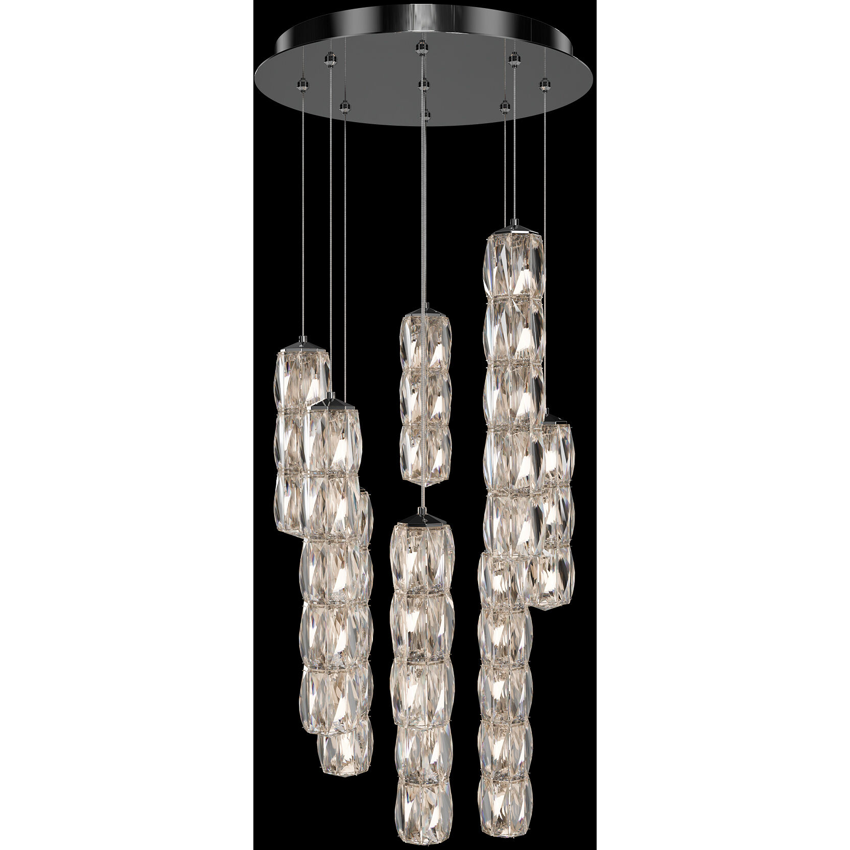 Signature Verve LED Polished Stainless Steel Multi-Light Pendant Ceiling Light