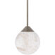 Quest LED 7.13 inch Brushed Nickel Mini Pendant Ceiling Light, Beyond 