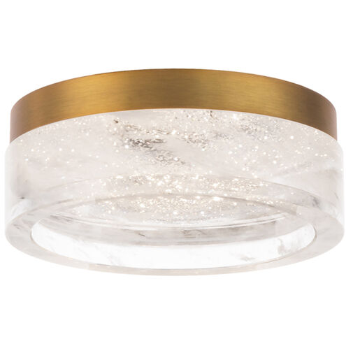 Melange LED 8 inch Aged Brass Flush Mount Ceiling Light, Beyond