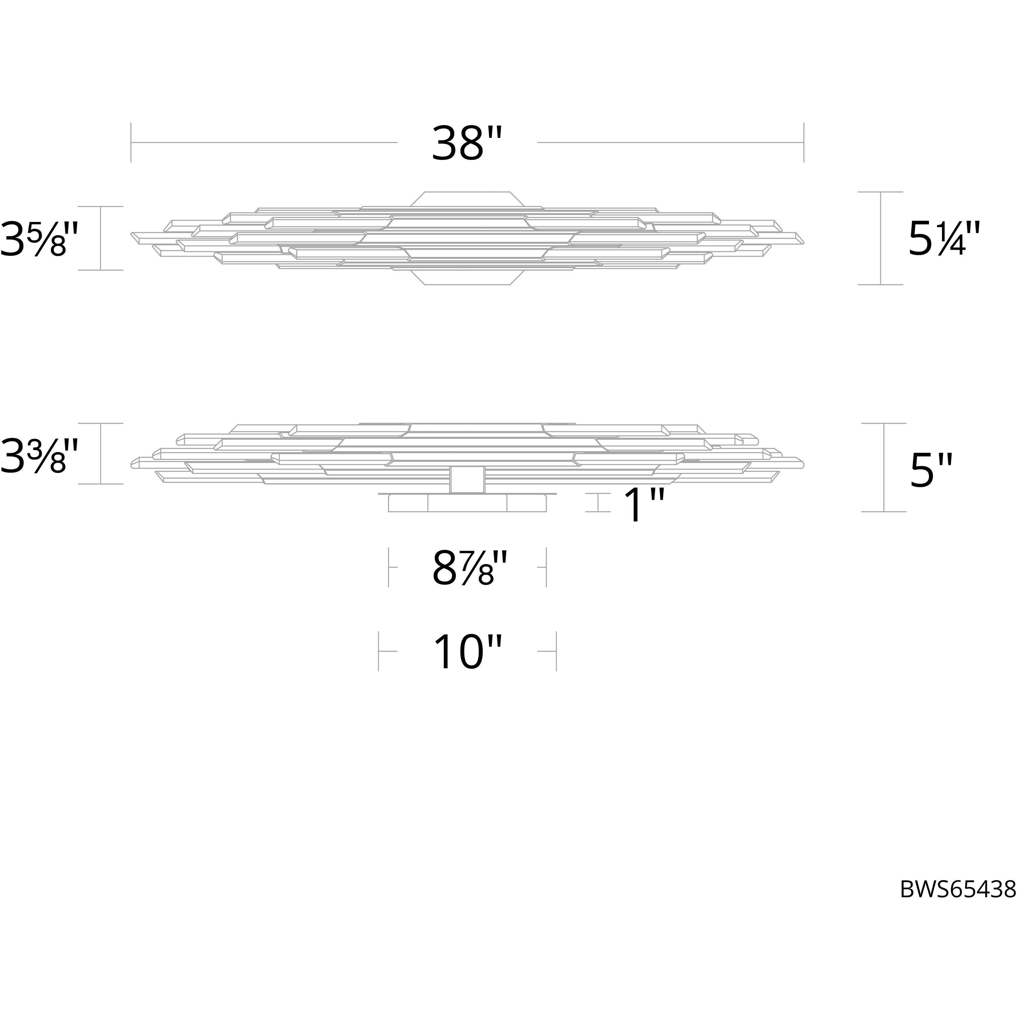 Beyond Organza LED 38 inch Aged Brass Bath Vanity & Wall Light