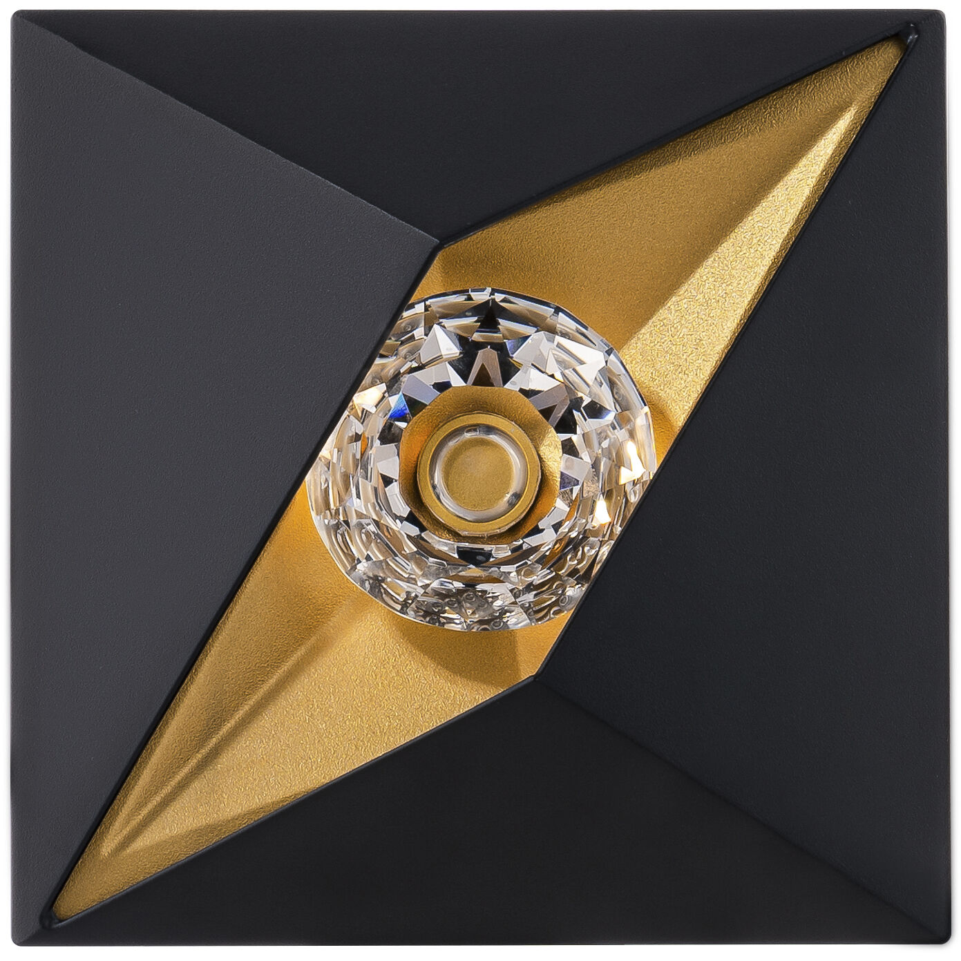 Mythical LED 7 inch Black and Aged Brass Outdoor Wall Light, Beyond