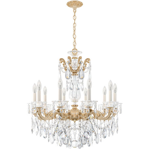 La Scala 10 Light 28 inch Parchment Gold Chandelier Ceiling Light in Heritage, Parchment Gold Cast