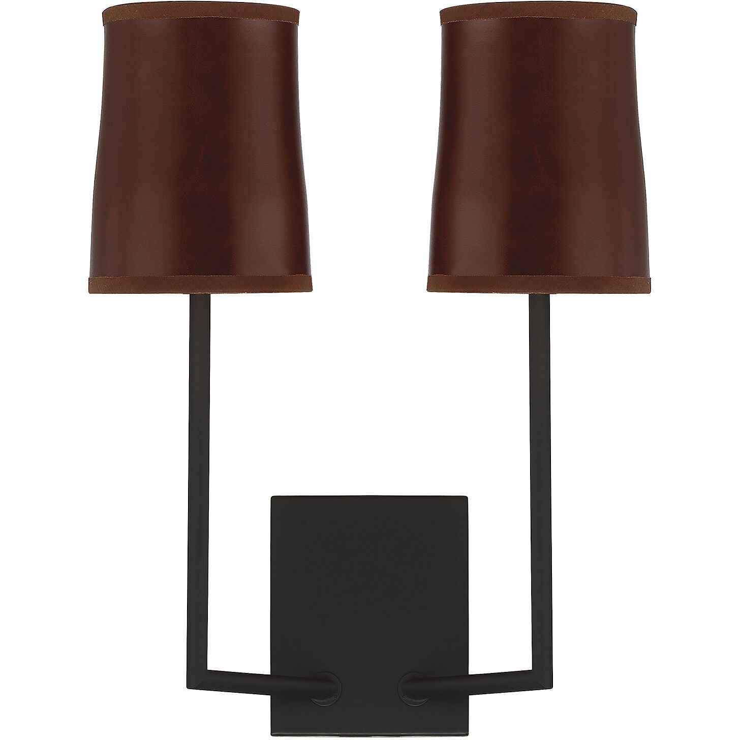 Mission 2 Light 12 inch Matte Black Wall Sconce Wall Light