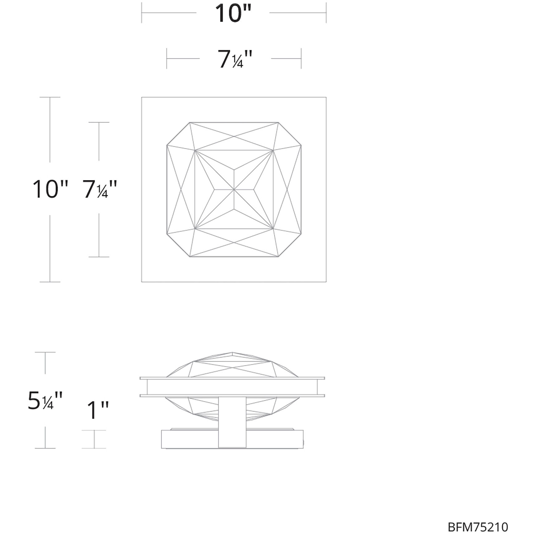 Enchante LED 10 inch Black Flush Mount Ceiling Light, Beyond