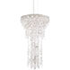 Circulus 6 Light Polished Stainless Steel Pendant Ceiling Light in Optic, Adjustable Height