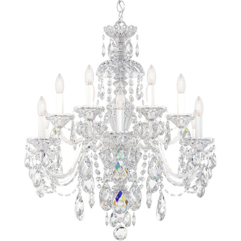 Sterling 12 Light 29 inch Silver Chandelier Ceiling Light in Polished Silver, Sterling Swarovski