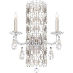 Siena 2 Light 10 inch Antique Silver Wall Sconce Wall Light in Heritage