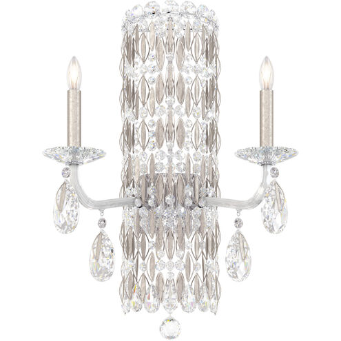 Siena 2 Light 10 inch Antique Silver Wall Sconce Wall Light in Heritage