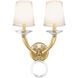 Emilea 2 Light 8.5 inch Heirloom Gold Wall Sconce Wall Light in Heirloom Gold Cast