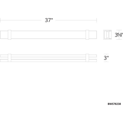 Verandah LED 37 inch Chrome Bath Vanity & Wall Light in Polished Chrome, Beyond