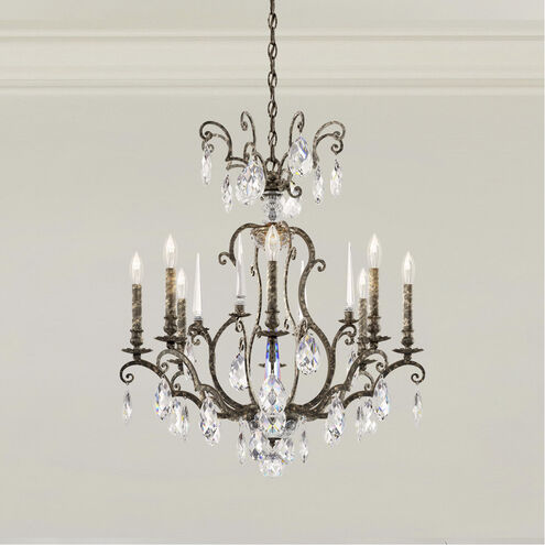 Renaissance Nouveau 8 Light 32 inch Heirloom Bronze Chandelier Ceiling Light, Adjustable Height