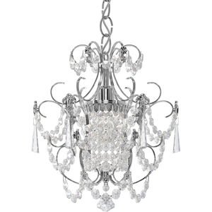 Century 1 Light 13 inch Silver Chandelier Ceiling Light in Polished Silver