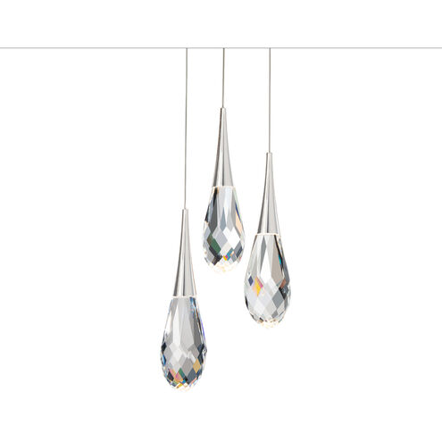 Hibiscus LED 11.75 inch Polished Nickel Multi-Light Pendant Ceiling Light, Beyond