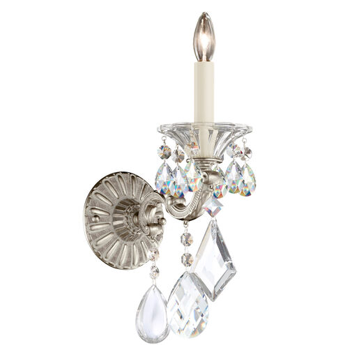 La Scala 1 Light 8.5 inch Antique Silver Wall Sconce Wall Light in Antique Silver Cast
