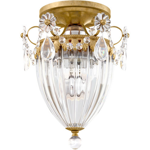Bagatelle 1 Light 8 inch Heirloom Gold Semi-Flush Mount Ceiling Light in Swarovski