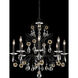 Signature Camellia 8 Light 30 inch Black with White Chandelier Ceiling Light