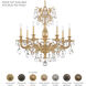 Milano 7 Light Etruscan Gold Chandelier Ceiling Light in Heritage