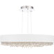 Signature Eclyptix LED 28.8 inch Polished Stainless Steel Pendant Ceiling Light in White, Wavy Layout, Wavy Layout