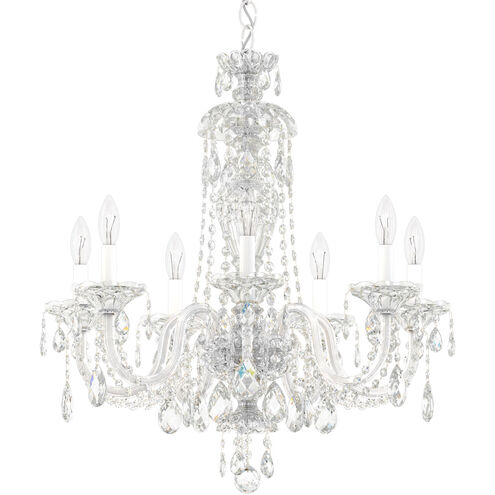 Sterling 7 Light 25 inch Polished Silver Chandelier Ceiling Light in Swarovski