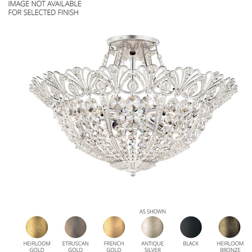 Rivendell 9 Light Black Semi-Flush Mount Ceiling Light in Radiance