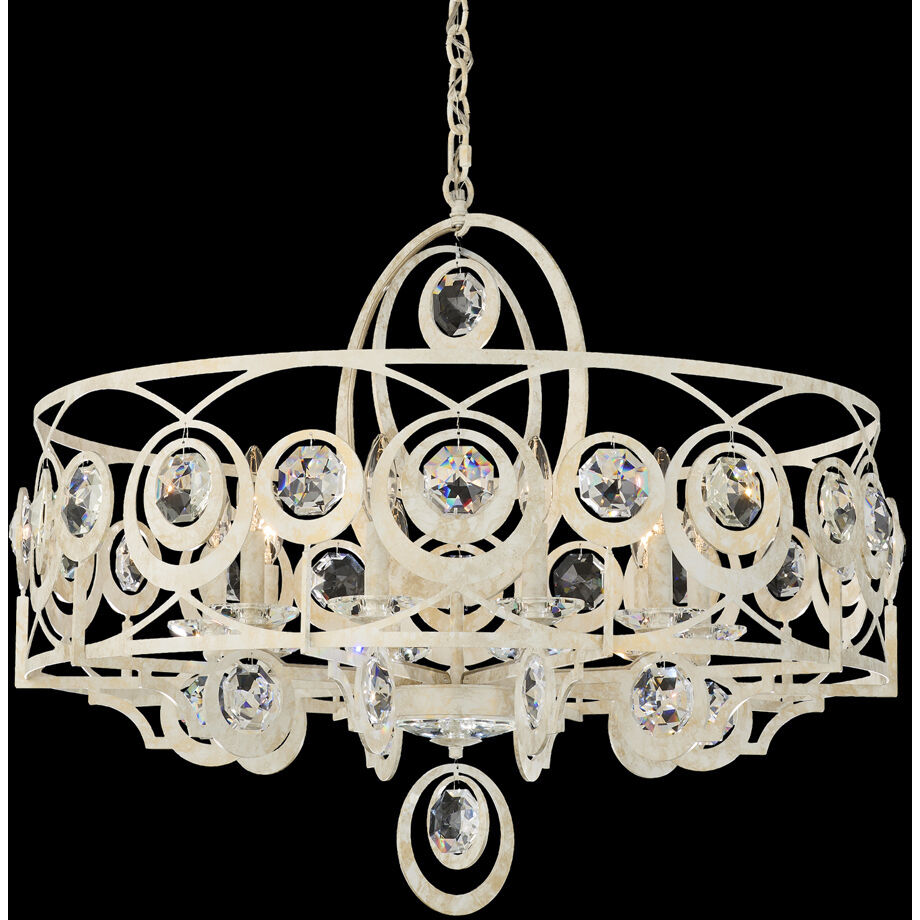 Signature Gwendolynn 10 Light 34 inch Heirloom Silver Chandelier Ceiling Light