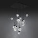 Beyond Quest LED 20 inch Aged Brass Multi-Light Pendant Ceiling Light, Square Canopy