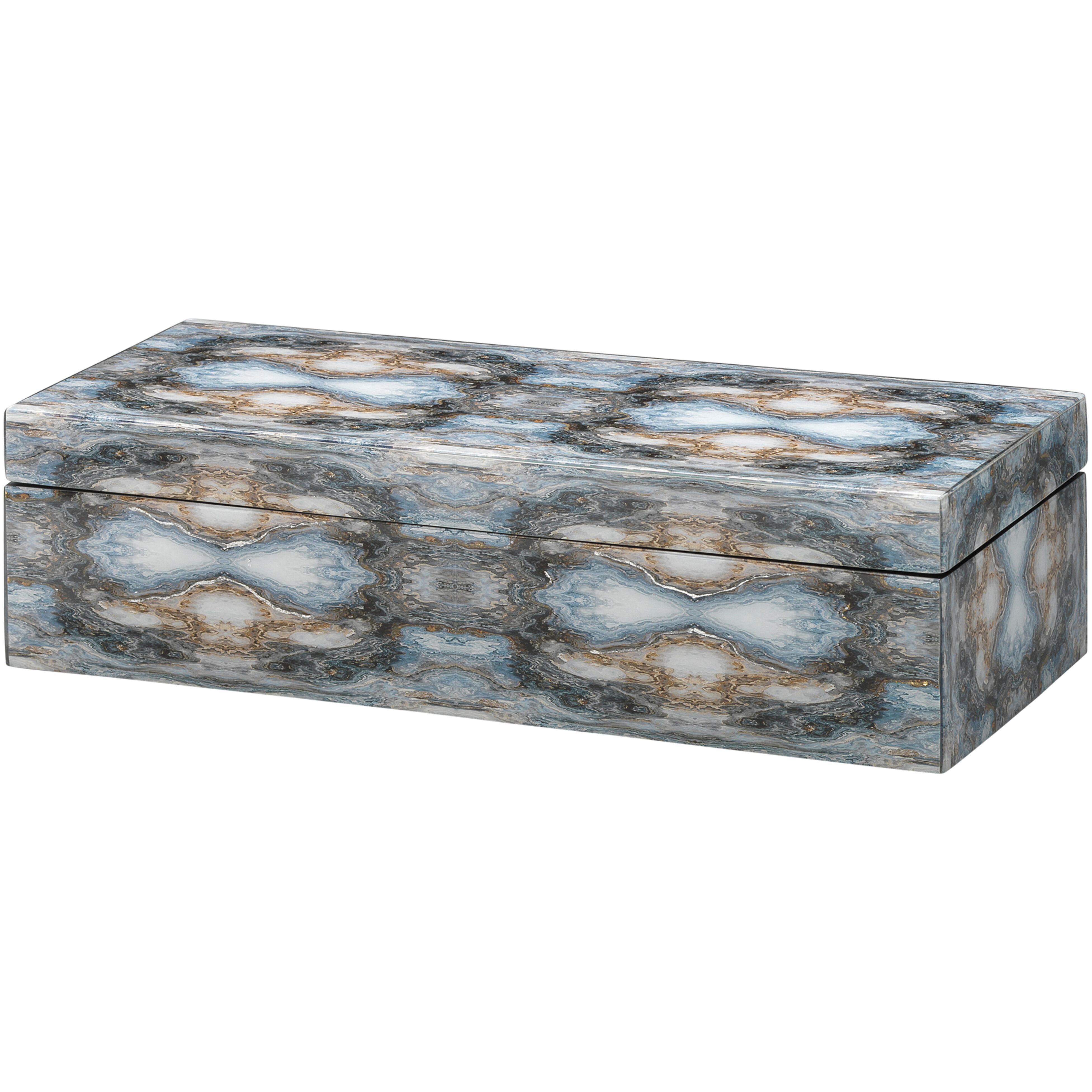 Rorschach 17.25 X 6.5 inch Indigo Blue Lacquer Long Box