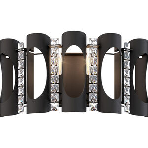 Twilight 2 Light 6 inch Black Wall Sconce Wall Light in Optic