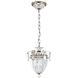 Bagatelle 1 Light Antique Silver Mini Pendant Ceiling Light in Radiance