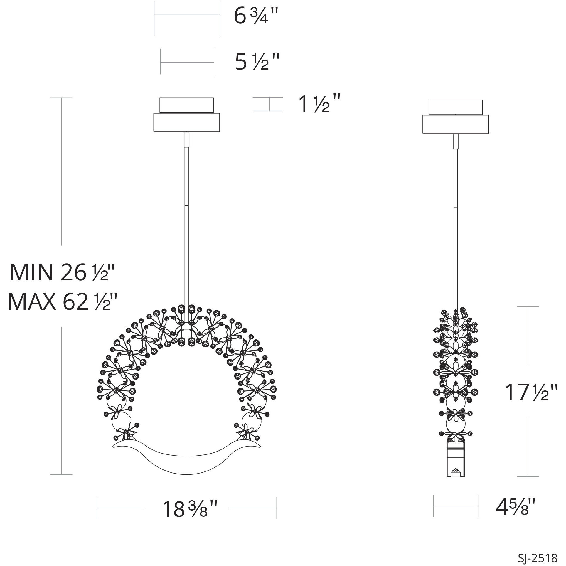 Forever Laurel LED 4.6 inch Antique Silver Pendant Ceiling Light