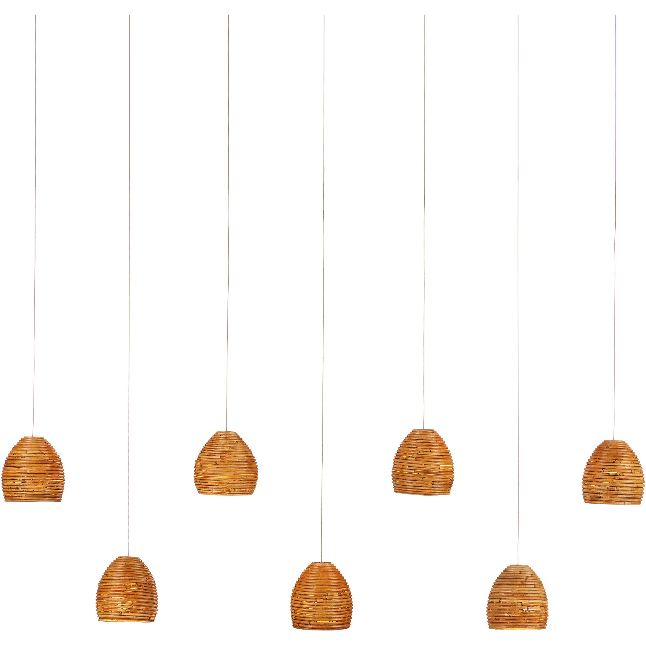 Beehive Multi-Drop Linear Pendant Ceiling Light