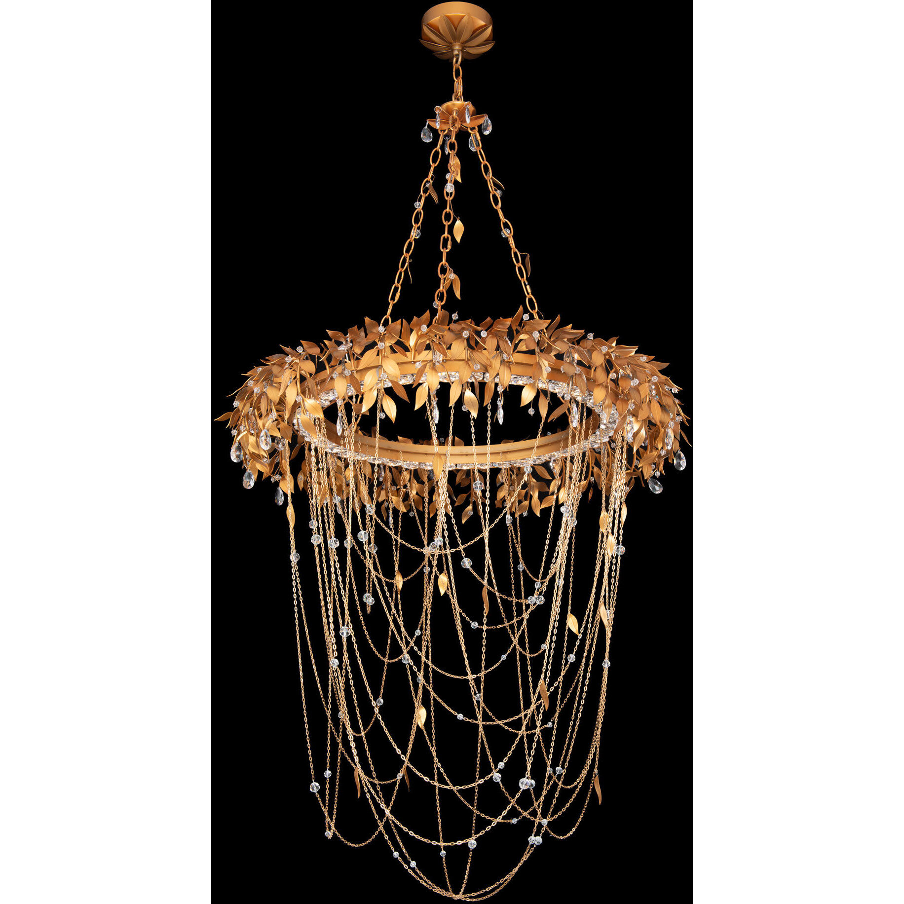 Midsummer Night LED 33.3 inch Gold Pendant Ceiling Light, Schonbek Signature