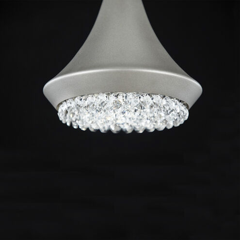 Verita LED 8 inch Soft Silver Mini Pendant Ceiling Light in Antique Silver, Schonbek Signature