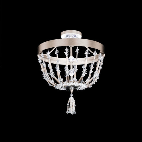 Bali LED 16 inch Antique Silver Semi-Flush Mount Ceiling Light, Schonbek Signature