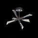 Beyond Solitude LED 17 inch Antique Nickel Semi-Flush Mount Ceiling Light