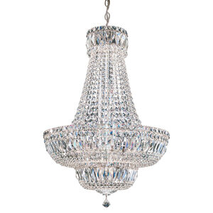 Petit Crystal Deluxe 20 Light Polished Silver Pendant Ceiling Light in Optic