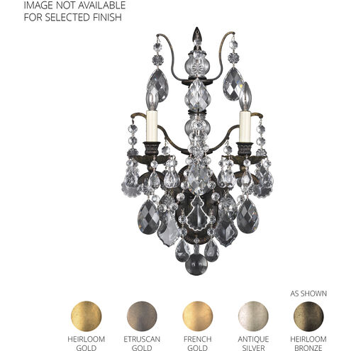 Bordeaux 2 Light 9 inch Heirloom Gold Wall Sconce Wall Light in Heritage