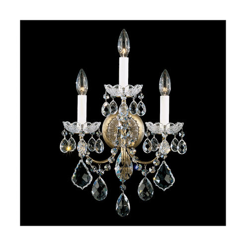 New Orleans 3 Light 6 inch Black Pearl Wall Sconce Wall Light in New Orleans Swarovski