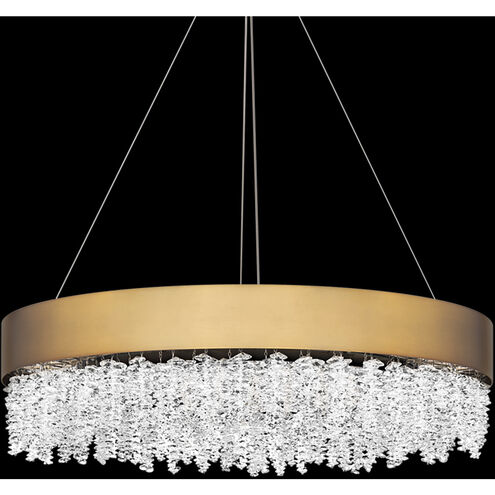 Soleil LED 26 inch Aged Brass Pendant Ceiling Light, Schonbek Signature