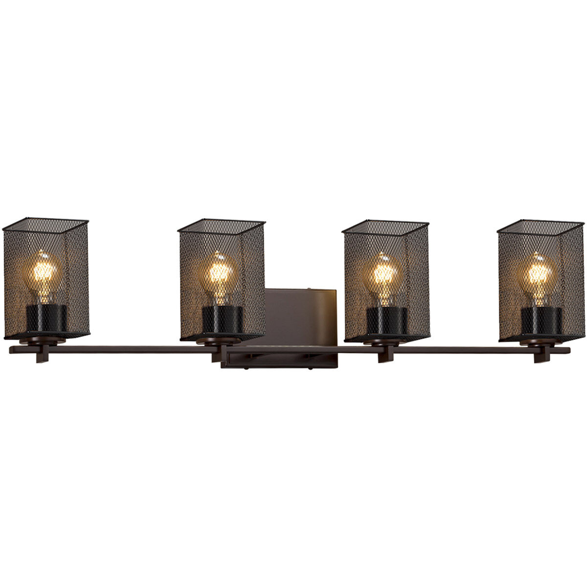 Wire Mesh 34.25 inch Bathroom Vanity Light