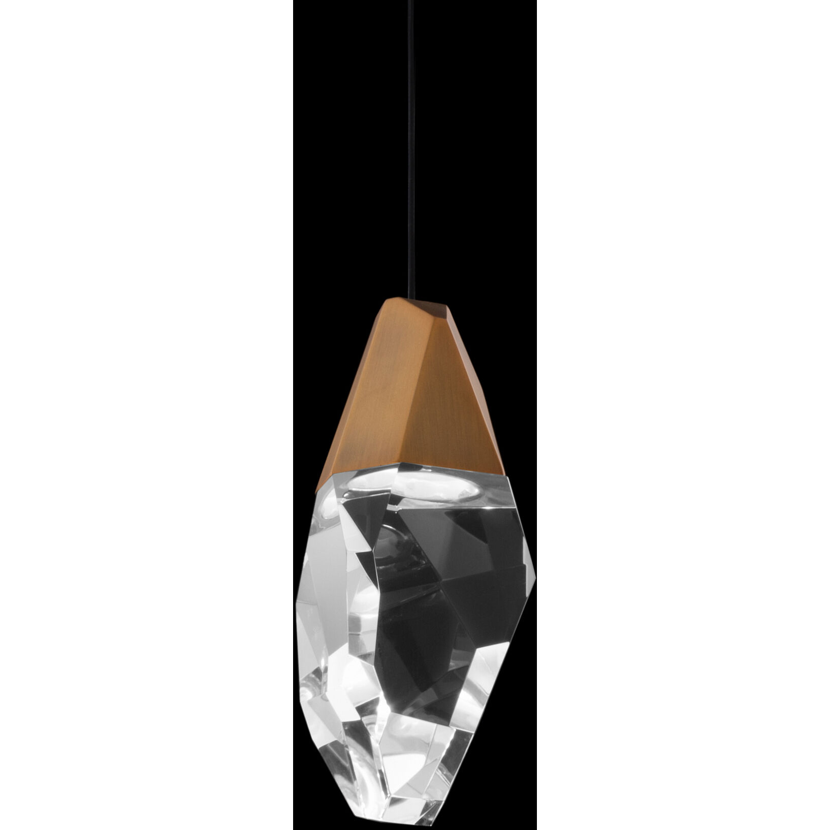Martini LED 5.88 inch Aged Brass Mini Pendant Ceiling Light in Optic, Beyond
