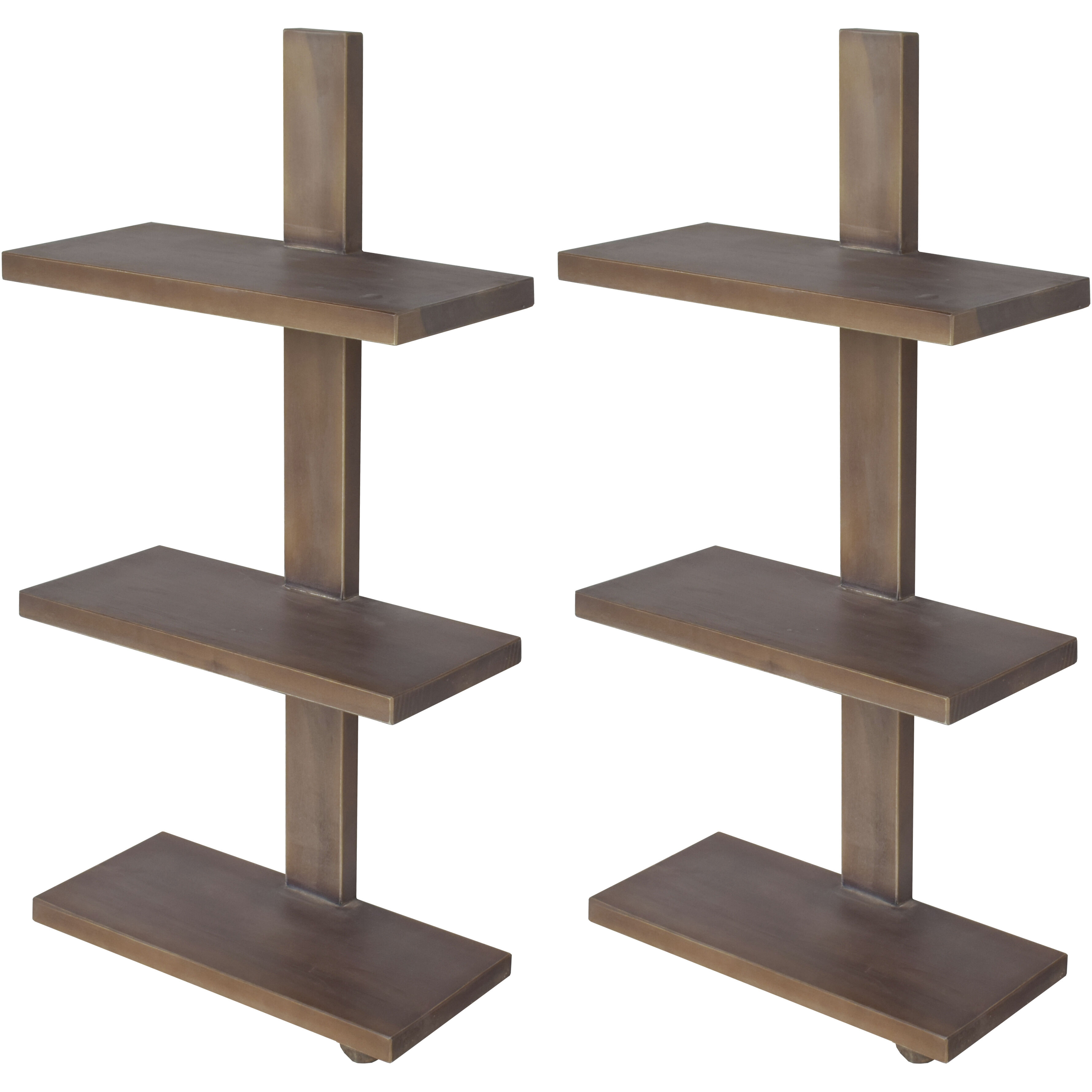 Anita 18.5 inch Natural Wall Shelf, Set of 2